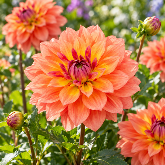Bulbes de fleurs non-traité Dahlia décoratif Firepot™ calibre 1