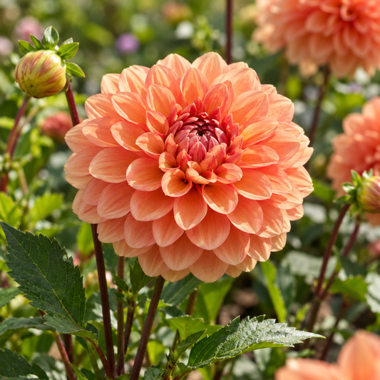 Bulbes de fleurs non-traité Dahlia décoratif Go Go Peach calibre 1
