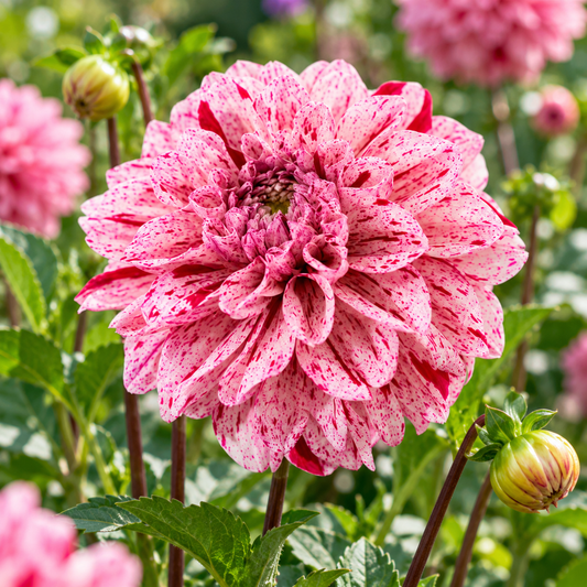 Bulbes de fleurs non-traité Dahlia décoratif Go Go Speckled calibre 1