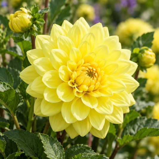 Bulbes de fleurs non-traité Dahlia décoratif Go Go Yellow calibre 1