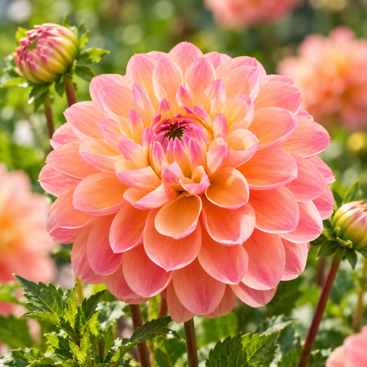 Bulbes de fleurs non-traité Dahlia décoratif Hapet Pastell calibre 1
