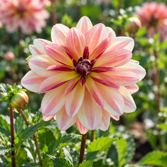 Bulbes de fleurs non-traité Dahlia décoratif Happy Butterfly calibre 1
