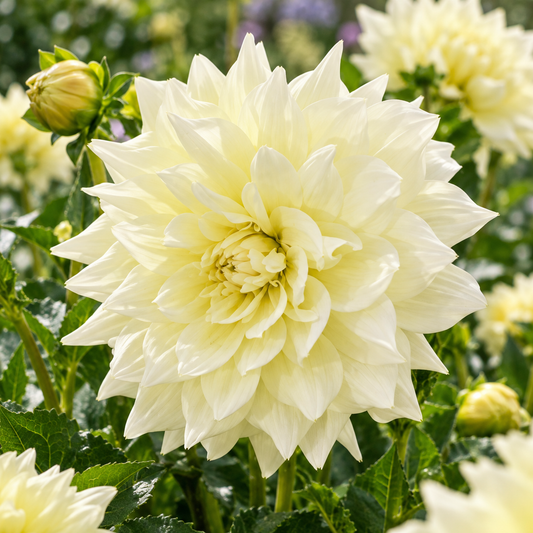 Bulbes de fleurs non-traité Dahlia décoratif Icebreaker calibre 1