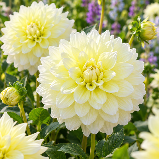 Bulbes de fleurs non-traité Dahlia décoratif Innocent Silence calibre 1