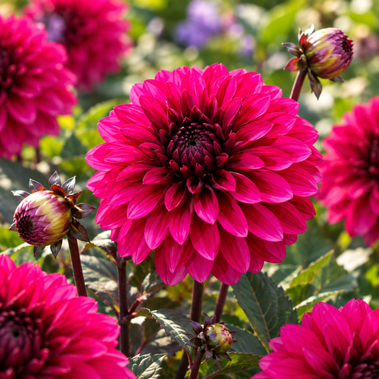Bulbes de fleurs non-traité Dahlia décoratif Jennifer Mary Ellen calibre 1