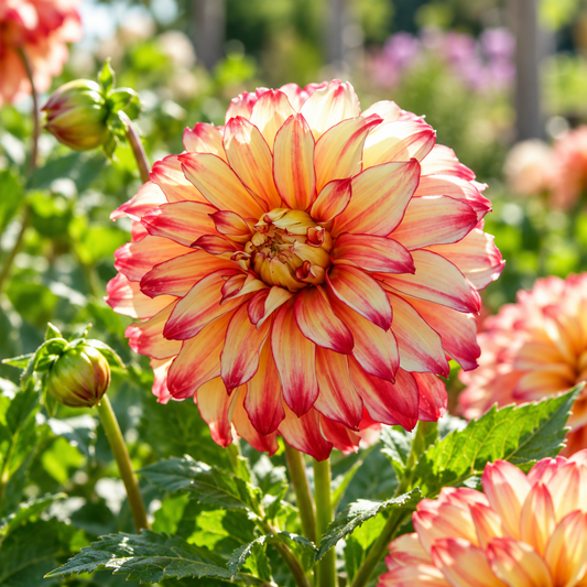 Bulbes de fleurs non-traité Dahlia décoratif Lady Darlene calibre 1