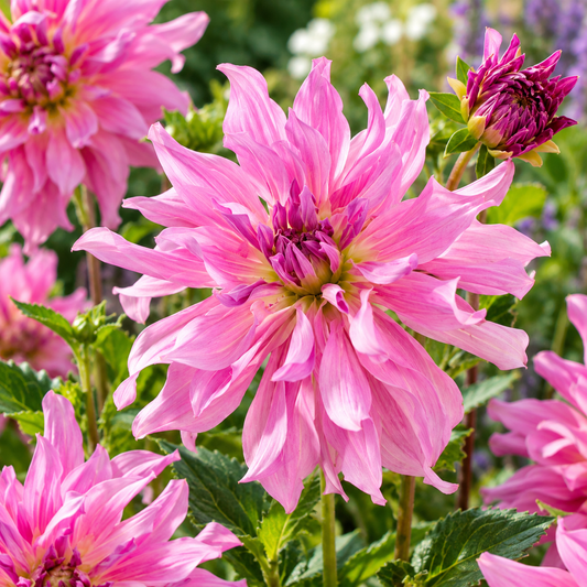 Bulbes de fleurs non-traité Dahlia décoratif Lavender Ruffles calibre 1