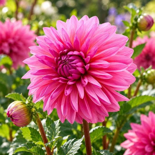Bulbes de fleurs non-traité Dahlia décoratif Lucky Number calibre 1