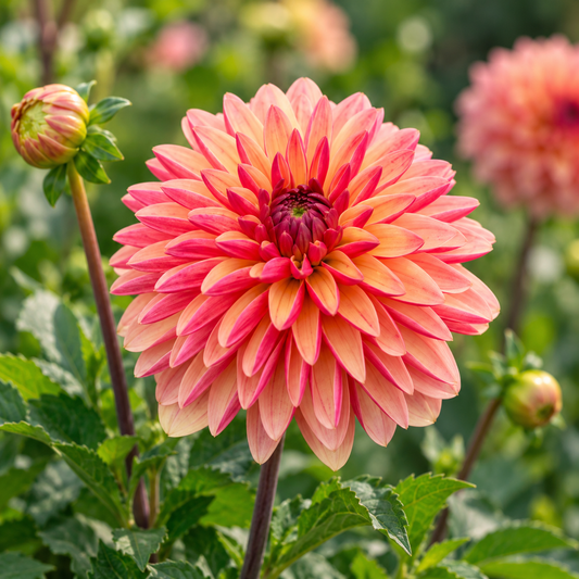 Bulbes de fleurs non-traité Dahlia décoratif Madame Antoinette calibre 1