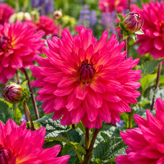 Bulbes de fleurs non-traité Dahlia décoratif Magenta Festival calibre 1