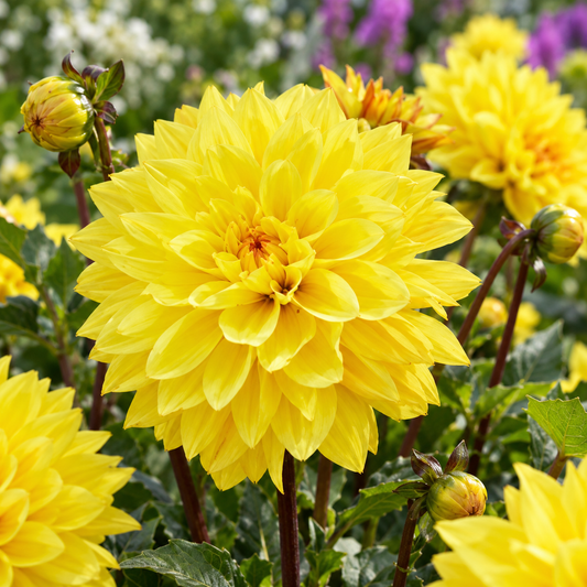 Bulbes de fleurs non-traité Dahlia décoratif Meteorite calibre 1