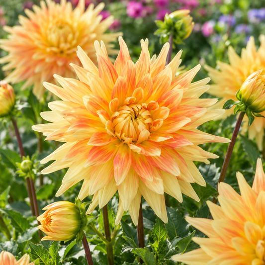 Bulbes de fleurs non-traité Dahlia décoratif Motto calibre 1