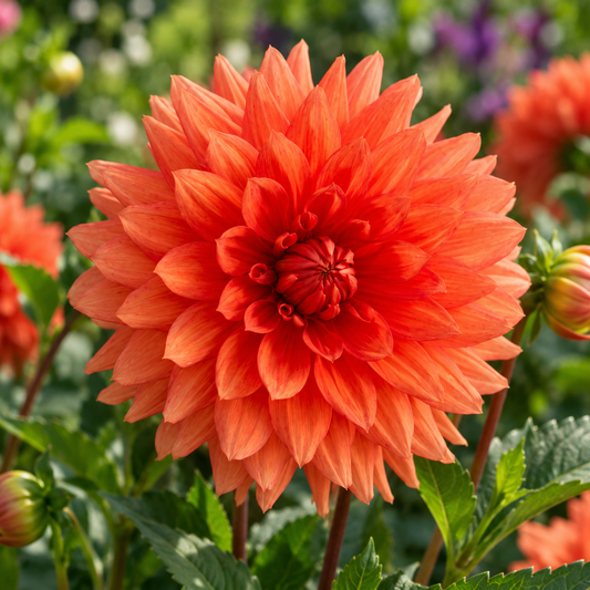 Bulbes de fleurs non-traité Dahlia décoratif Orange Sunrise calibre 1