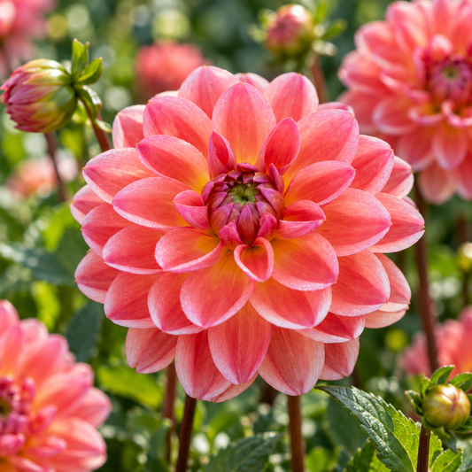 Bulbes de fleurs non-traité Dahlia décoratif Pacific View calibre 1
