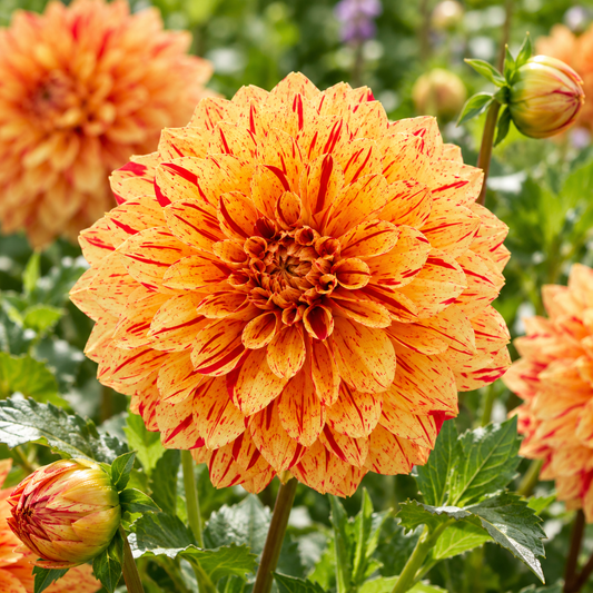 Bulbes de fleurs non-traité Dahlia décoratif Painted Madam calibre 1