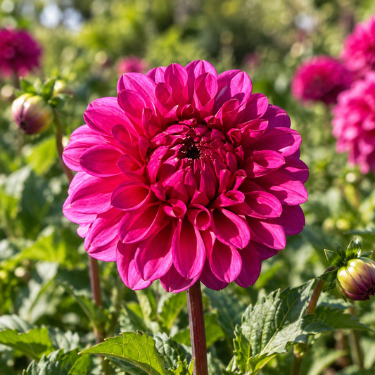 Bulbes de fleurs non-traité Dahlia décoratif Pink Cap calibre 1