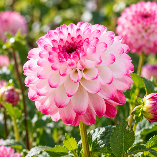 Bulbes de fleurs non-traité Dahlia décoratif Pink Isa® calibre 1