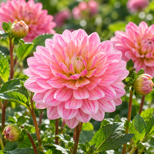 Bulbes de fleurs non-traité Dahlia décoratif Pink Magic® calibre 1
