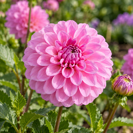 Bulbes de fleurs non-traité Dahlia décoratif Pink Pop calibre 1