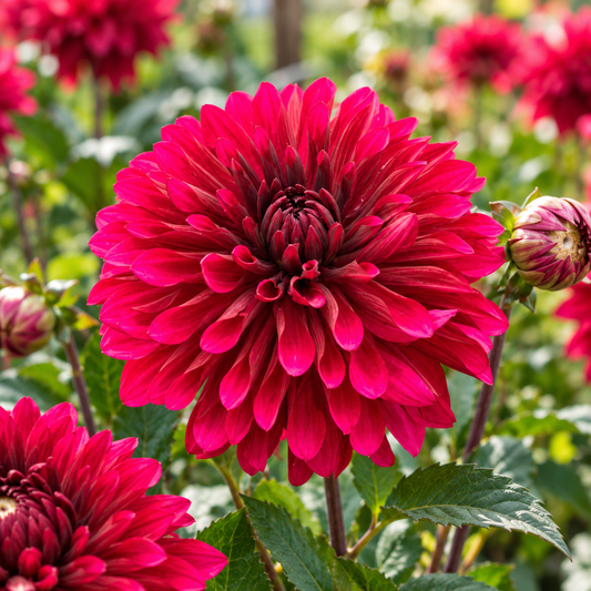 Bulbes de fleurs non-traité Dahlia décoratif Purple Flame calibre 1