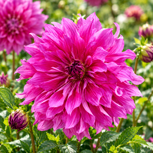 Bulbes de fleurs non-traité Dahlia décoratif Purple Taiheijo calibre 1