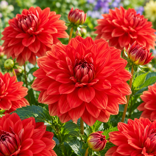 Bulbes de fleurs non-traité Dahlia décoratif Red Neo calibre 1
