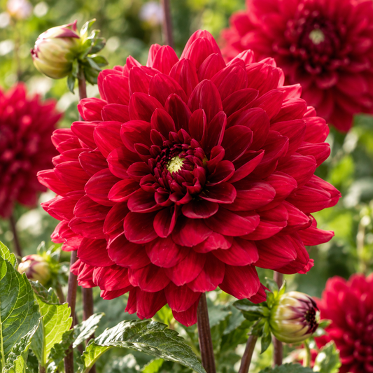Bulbes de fleurs non-traité Dahlia décoratif Red Runner calibre 1