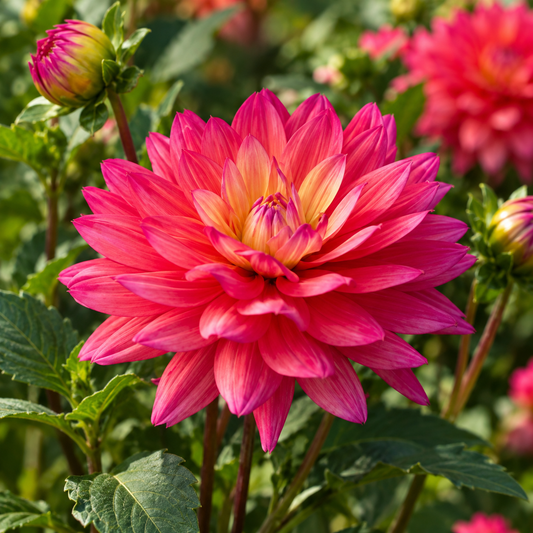 Bulbes de fleurs non-traité Dahlia décoratif Red Silence calibre 1