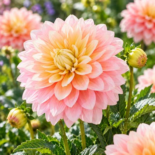 Bulbes de fleurs non-traité Dahlia décoratif Sheer Heaven calibre 1