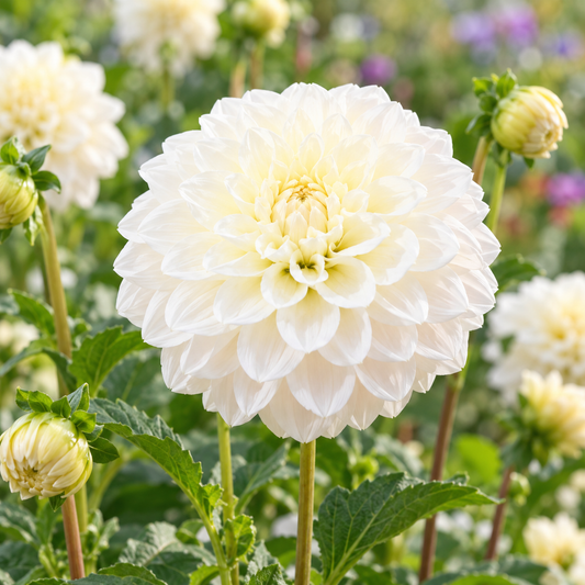 Bulbes de fleurs non-traité Dahlia décoratif Silver Antique calibre 1