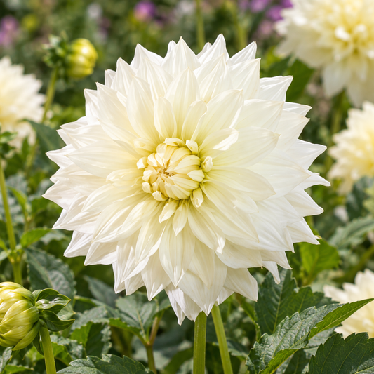 Bulbes de fleurs non-traité Dahlia décoratif Snowbound calibre 1