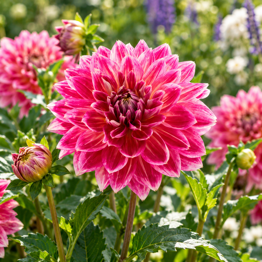 Bulbes de fleurs non-traité Dahlia décoratif Temple of Beauty calibre 1