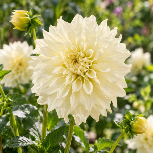 Bulbes de fleurs non-traité Dahlia décoratif Titan Albino calibre 1