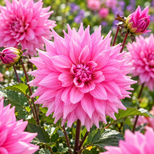 Bulbes de fleurs non-traité Dahlia décoratif Titan Flamingo calibre 1