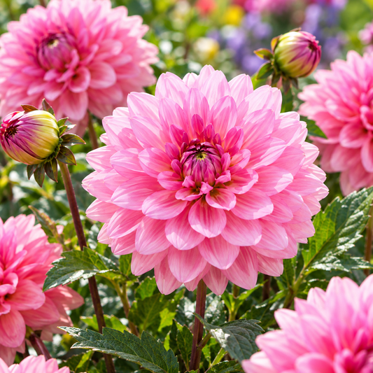 Bulbes de fleurs non-traité Dahlia décoratif Toledo Mirador calibre 1