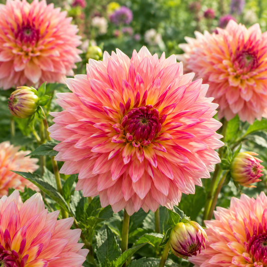 Bulbes de fleurs non-traité Dahlia décoratif Tompoes calibre 1