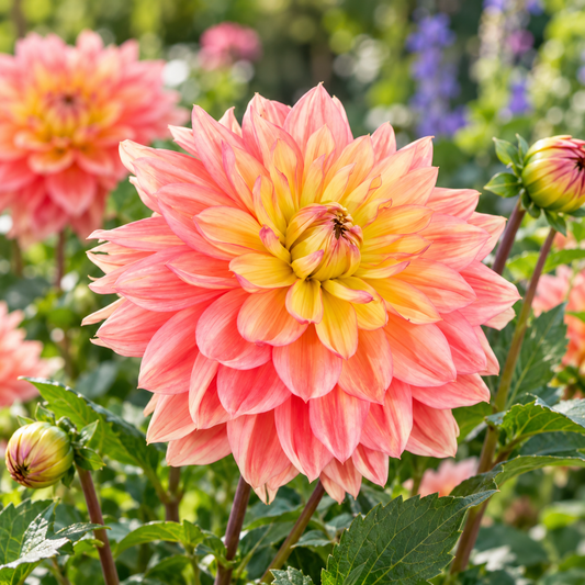 Bulbes de fleurs non-traité Dahlia décoratif Wanda's Aurora calibre 1