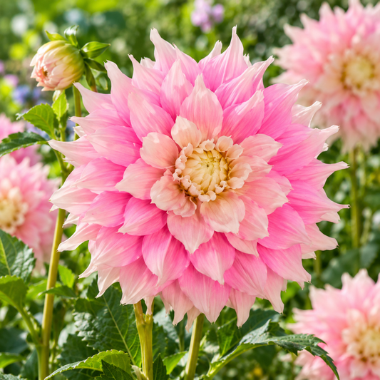 Bulbes de fleurs non-traité Dahlia décoratif White Perfection calibre 1