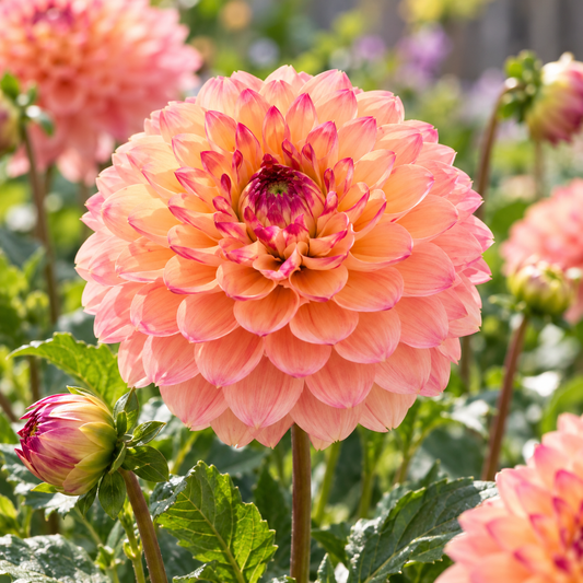 Bulbes de fleurs non-traité Dahlia décoratif Wine Eyed Jill calibre 1