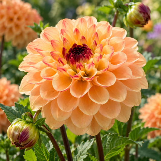 Bulbes de fleurs non-traité Dahlia décoratif Yellow Jill calibre 1