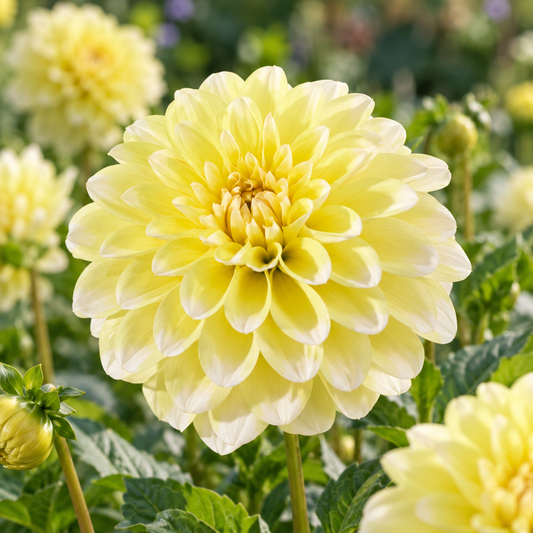 Bulbes de fleurs non-traité Dahlia décoratif Yellow Perception ™ calibre 1
