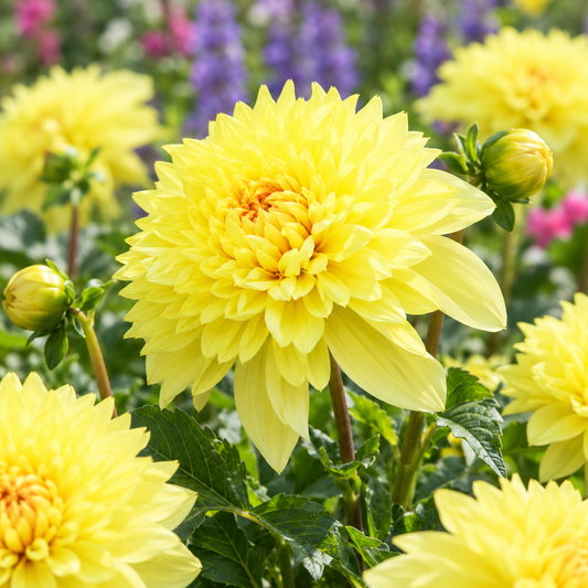 Bulbes de fleurs non-traité Dahlia décoratif geel calibre 1