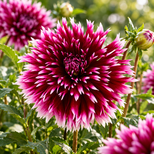 Bulbes de fleurs non-traité Dahlia lacinié / dentelé Alauna Clair-Obscur calibre 1