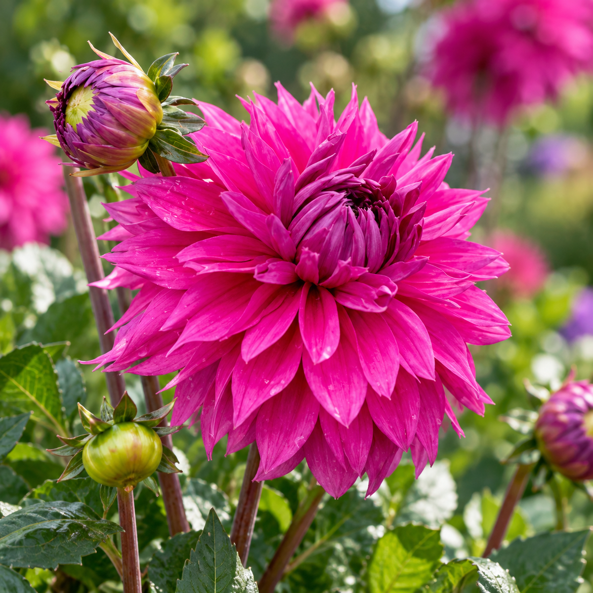 Bulbes de fleurs non-traité Dahlia lacinié / dentelé Cornwall Island calibre 1