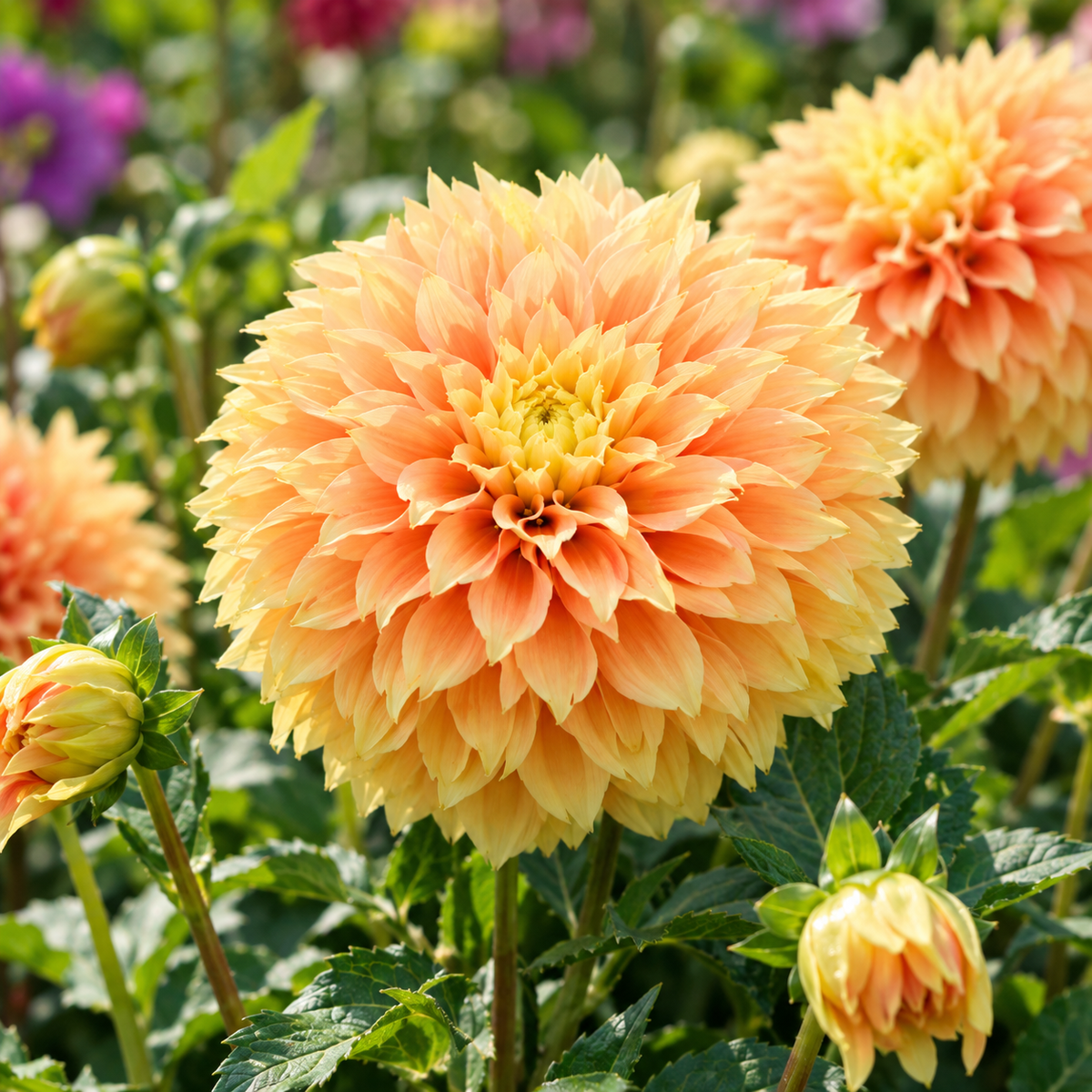 Bulbes de fleurs non-traité Dahlia lacinié / dentelé Deep Impact calibre 1