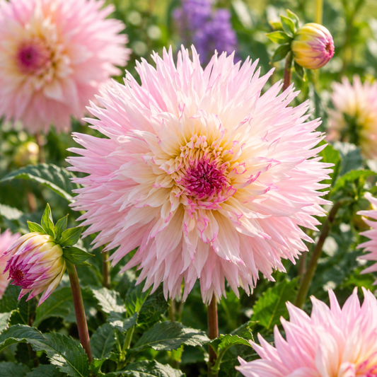 Bulbes de fleurs non-traité Dahlia lacinié / dentelé Nadia Ruth calibre 1