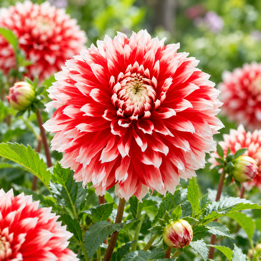 Bulbes de fleurs non-traité Dahlia lacinié / dentelé Noël calibre 1