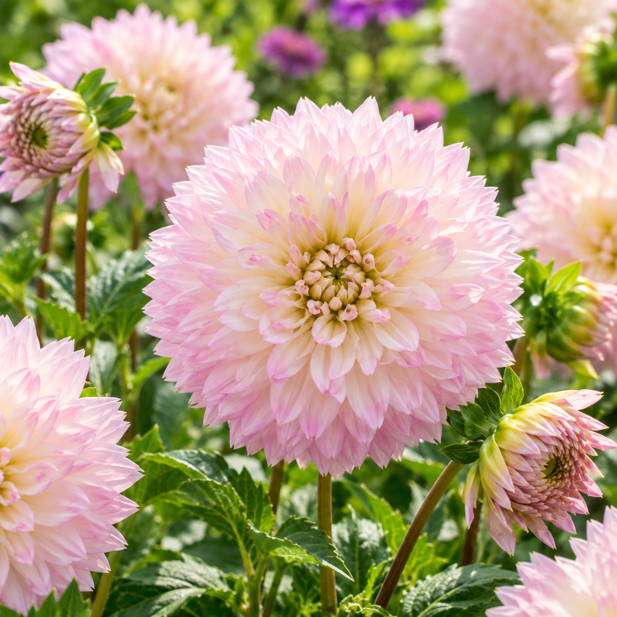 Bulbes de fleurs non-traité Dahlia lacinié / dentelé Sakura Fubuki calibre 1