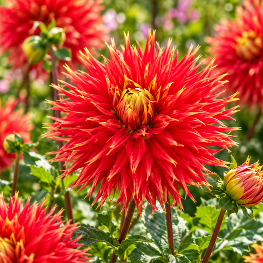 Bulbes de fleurs non-traité Dahlia lacinié / dentelé Show 'N' Tell calibre 1