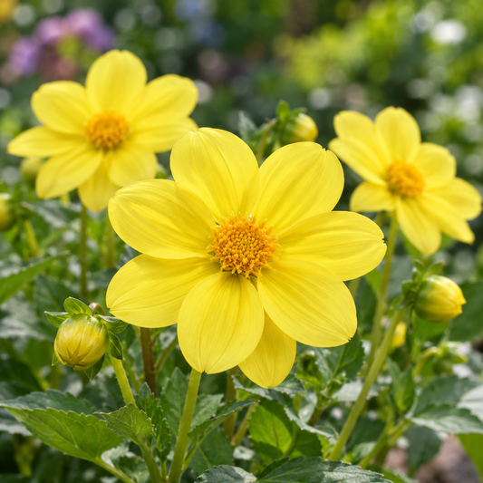 Bulbes de fleurs non-traité Dahlia mignon Sneezy calibre 1